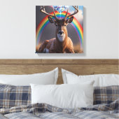 プリズム〔雄ジカの〕枝角 キャンバスプリント (インサイチュ (寝室))