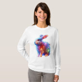 プリズ白熱［赤熱］光を放つムラビット – Ethereal Neon Light Animal Tシャツ (正面フル)