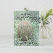 プリックリーピンク花びらサボテンカスタム招待状 招待状 (スタンド正面)