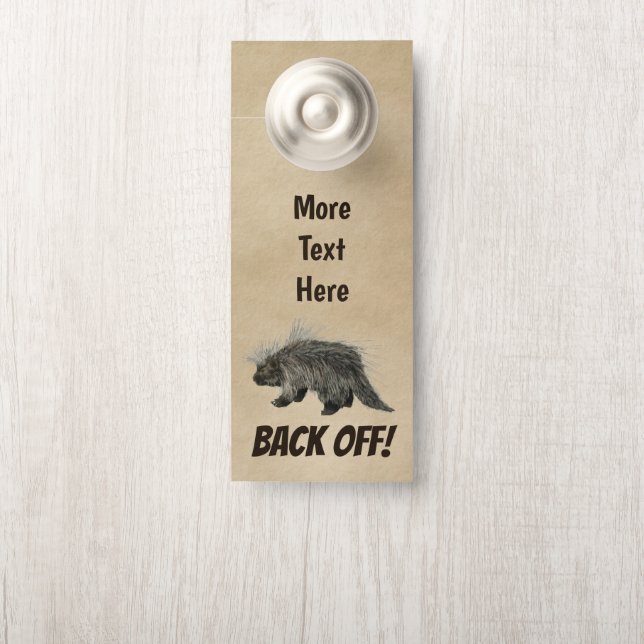 プリックリーポルキーオンオールド紙 ドアノブサイン (ノブ)