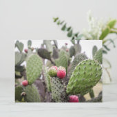 プリックリー·ナシ·サボテンのクローズアップ サンキューカード (スタンド正面)