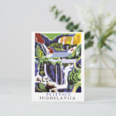 プリッツヴィツェ滝、ヴィンテージ旅行はがき ポストカード (スタンド正面)