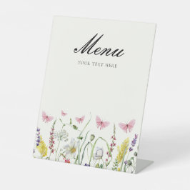 プリッティ バタフライ メニュー ブライダル シャワー 台座サイン