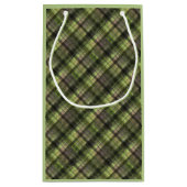 プリッドスコットランドタータンチェックグリーンブラッククラシック スモールペーパーバッグ (裏面)