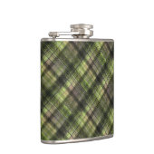 プリッドスコットランドタータンチェックグリーンブラッククラシック フラスク (右)