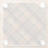 プリッドスコットランドタータンチェックブラウンオレンジブラッククラシック ガラスコースター (裏面)