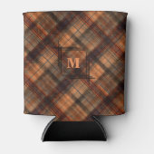プリッドスコットランドタータンチェックブラウンオレンジブラッククラシック 缶クーラー (正面)