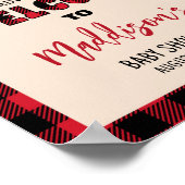 プリッドベアーキュブランバージャックベビーシャワーウェルカム ポスター (角)