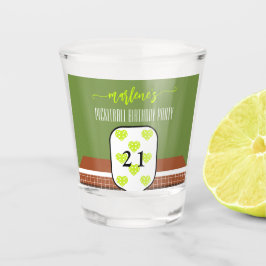プリッピーなピックルボールパドル写真ディンク誕生日パーティー ショットグラス