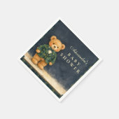 プリッピー テディベア チェック 赤ちゃん歓迎会 スタンダードカクテルナプキン (角)