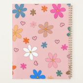 プリッピー ピンク カラフル フラワー ハート Y2K パターン プランナー手帳 (裏面)