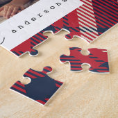 プリッモダンドメリークリスマスカスタム家族写真 ジグソーパズル (側面)