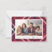 プリッモダンドメリークリスマスカスタム家族写真 ノートカード (正面)