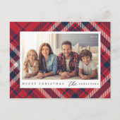 プリッモダンドメリークリスマスカスタム家族写真 ポストカード (正面)