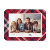 プリッモダンドメリークリスマスカスタム家族写真 マグネット (横)