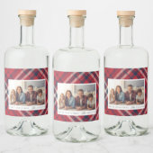 プリッモダンドメリークリスマスカスタム家族写真 リキュールボトルラベル (ボトル)