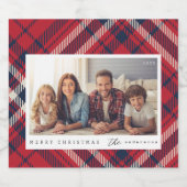 プリッモダンドメリークリスマスカスタム家族写真 リキュールボトルラベル (シングルラベル)