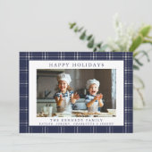 プリッモダンド素朴家族の写真クリスマスカード カード (スタンド正面)