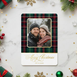 プリッ素朴ド写真メリークリスマス 箔シーズンカード