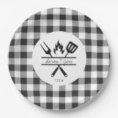 プリッ素朴ド結婚のリハーサルディナー紙プレート ペーパープレート (正面)