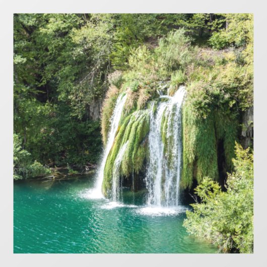 プリツヴィツェ国立公園の滝 – クロアチア ウィンドウサイン (シート)