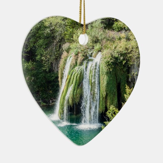 プリツヴィツェ国立公園の滝 – クロアチア セラミックオーナメント (右)