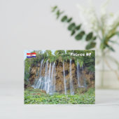 プリツヴィツェ国立公園の滝 – クロアチア ポストカード (スタンド正面)