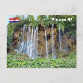 プリツヴィツェ国立公園の滝 – クロアチア ポストカード (正面)