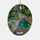 プリツヴィツェ湖公園の滝の滝の滝 セラミックオーナメント (右)