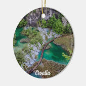 プリツヴィツェ湖公園の滝の滝の滝 セラミックオーナメント (左)