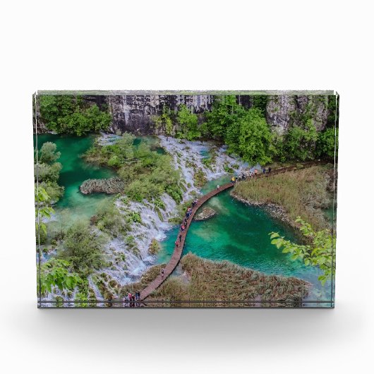 プリツヴィツェ湖公園の滝の滝の滝 フォトブロック (正面)