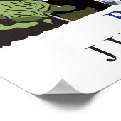 プリツヴィツェ滝、ヴィンテージ旅行ポスター ポスター (角)