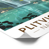 プリツヴィツレイクズナショナルパークトラベルアートヴィンテージ ポスター (角)