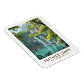 プリツヴィツレイクズナショナルパークトラベルアートヴィンテージ マグネット (右側)