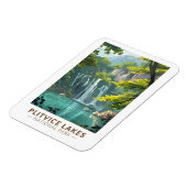 プリツヴィツレイクズナショナルパークトラベルアートヴィンテージ マグネット (左側)