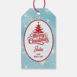 プリティスノーフレークス クリスマス ギフトタグ
