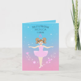 プリティバレリーナの女の子の誕生日パーティー 招待状