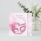 プリティピンクマスカレードパーティー 招待状 (スタンド正面)