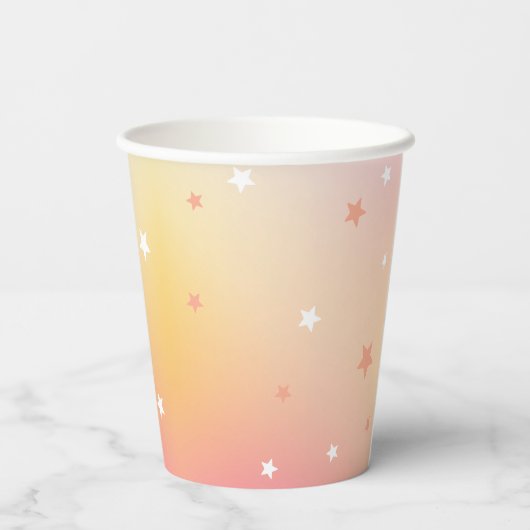 プリティピーチスターズカウガールグラム ブライズシャワー 紙コップ (裏面)