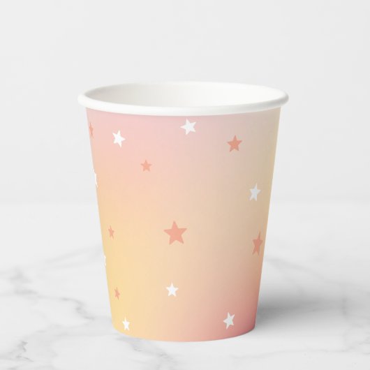 プリティピーチスターズカウガールグラム ブライズシャワー 紙コップ (正面)