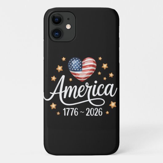 プリティフラグハート 1776-2026 7月4日 250周年 Case-Mate iPhoneケース (裏面)