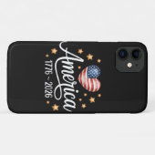 プリティフラグハート 1776-2026 7月4日 250周年 Case-Mate iPhoneケース (裏面(横))