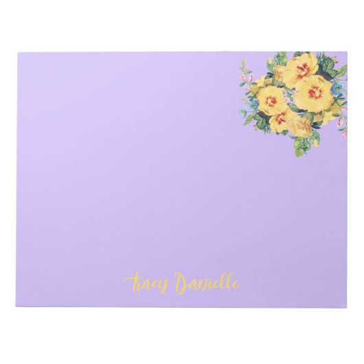 プリティフローラブーケカスタムー ノートパッド (正面)