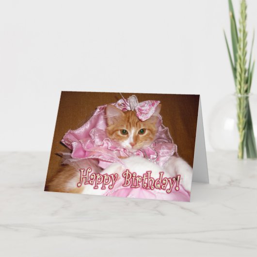 プリティプリンセスの子猫 - お誕生日おめでとう! カード (正面)