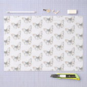 プリティホワイトバタフライブライダルシャワー 薄葉紙 (クラフト)