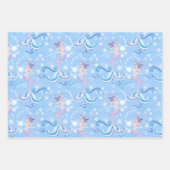 プリティマーメイド パープルブルー ラッピングペーパーシート (正面)