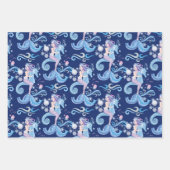 プリティマーメイド パープルブルー ラッピングペーパーシート (正面3)