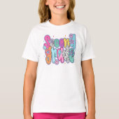 プリティーな女子の小学校2年生初めての学校コケッティ Tシャツ (正面)