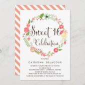 プリティーガーデンリース スイート16 招待状 (正面/裏面)