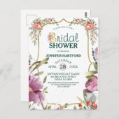 プリティーガーデン ブロッサム フラワーブライダルシャワー ポストカード (正面/裏面)